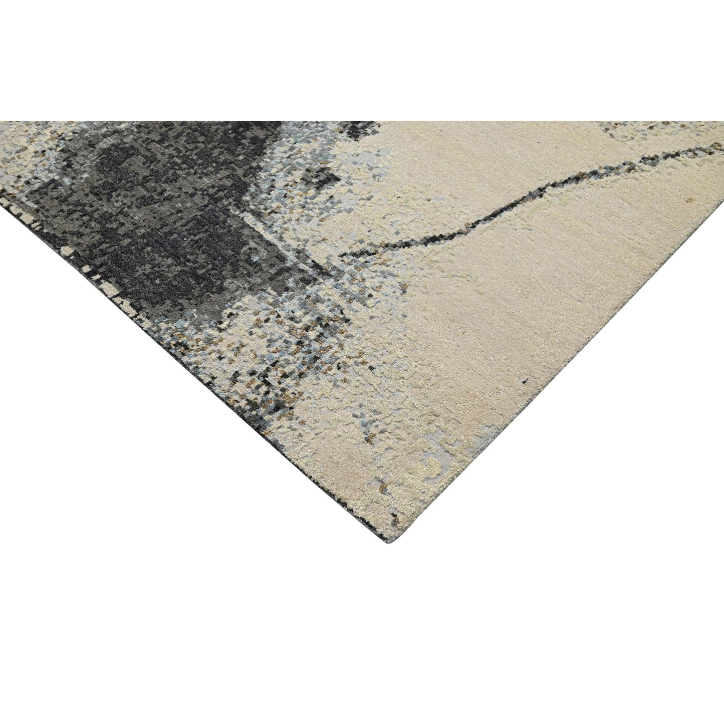 CANVAS ART W/ SILK JC734 IVORY / GREY