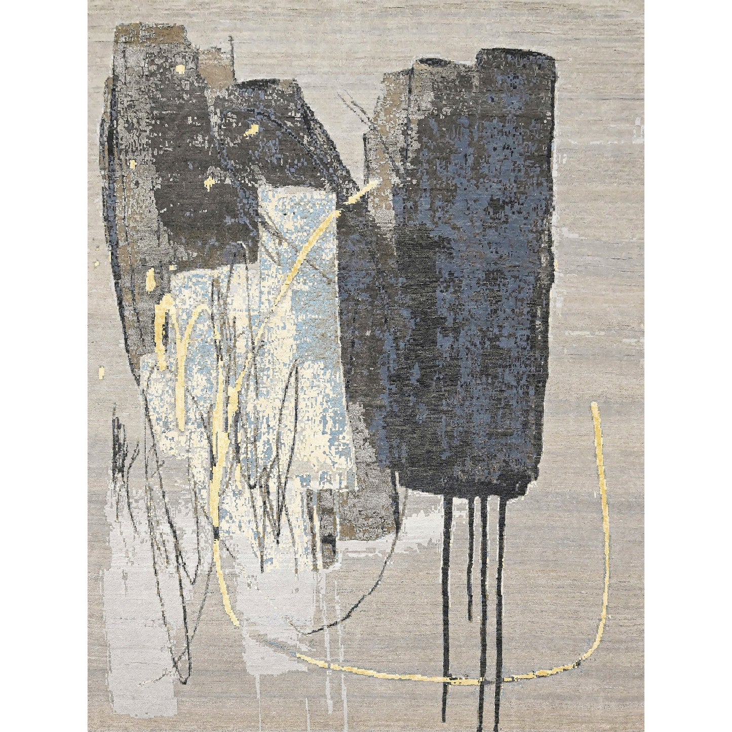 CANVAS ART W/ SILK JC735 BEIGE / GREY