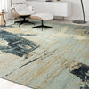 CANVAS ART W/ SILK JC736 LIGHT BLUE / BLACK