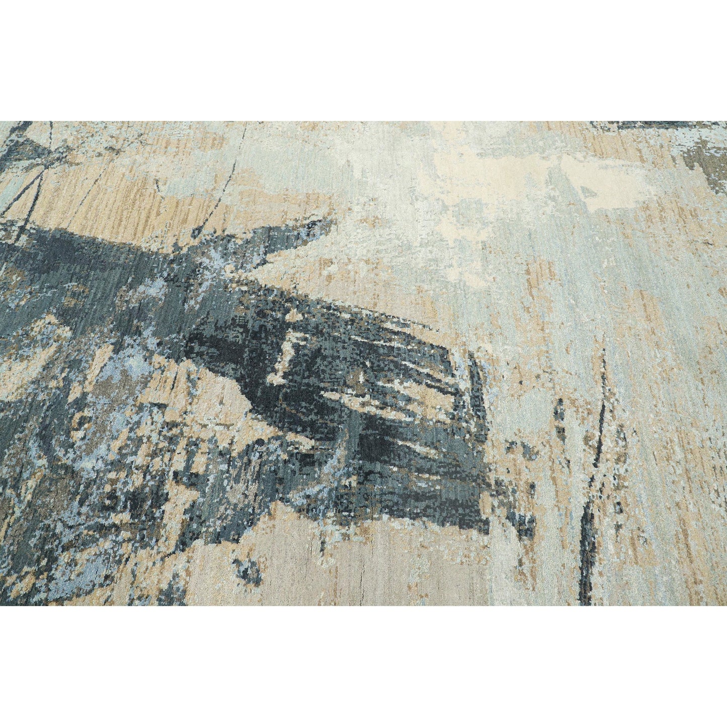 CANVAS ART W/ SILK JC736 LIGHT BLUE / BLACK