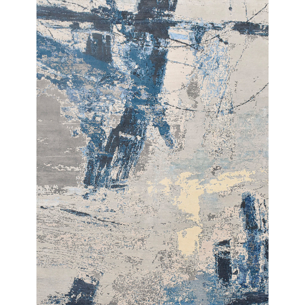 CANVAS ART W/ SILK JC736 SILVER / GREY