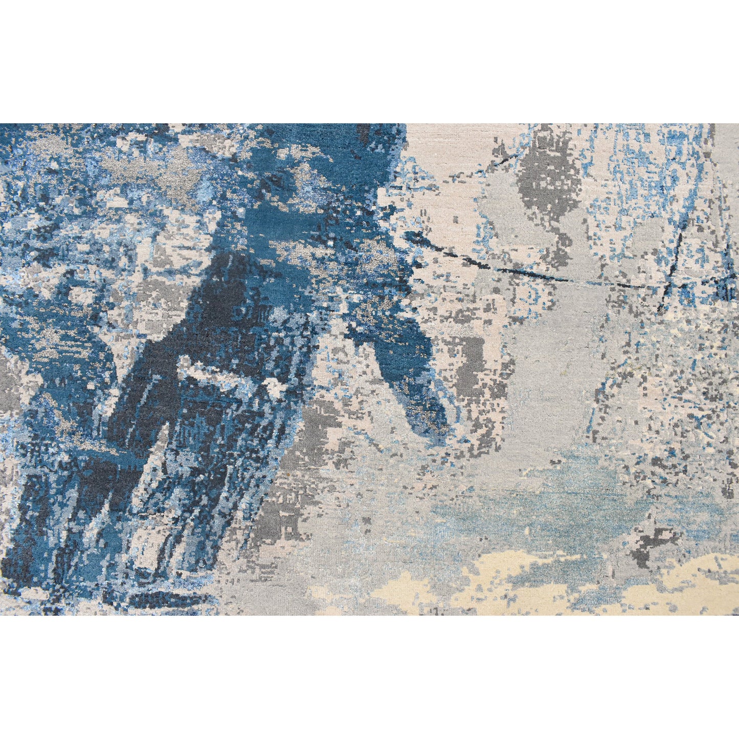 CANVAS ART W/ SILK JC736 SILVER / GREY