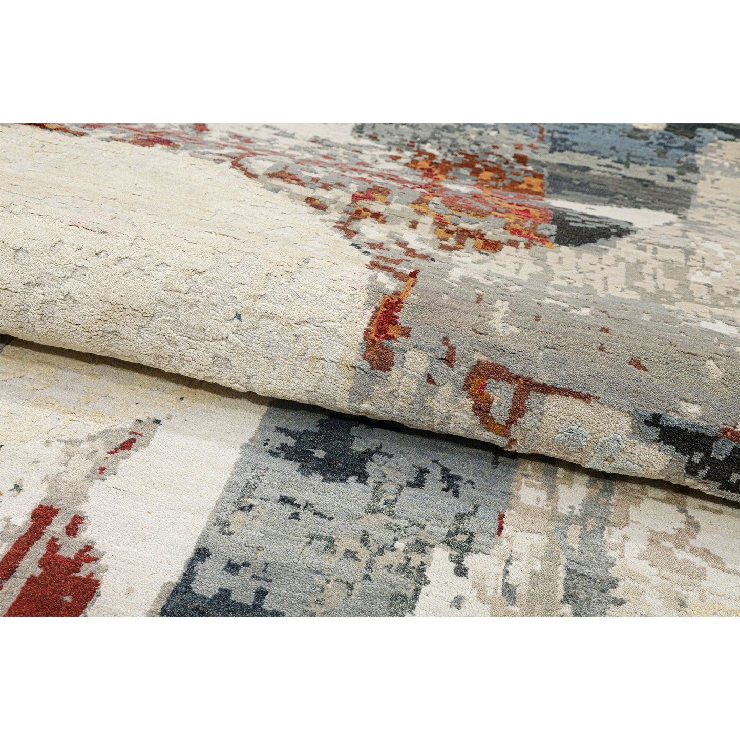 CANVAS ART W/ SILK JC737 BEIGE / RED