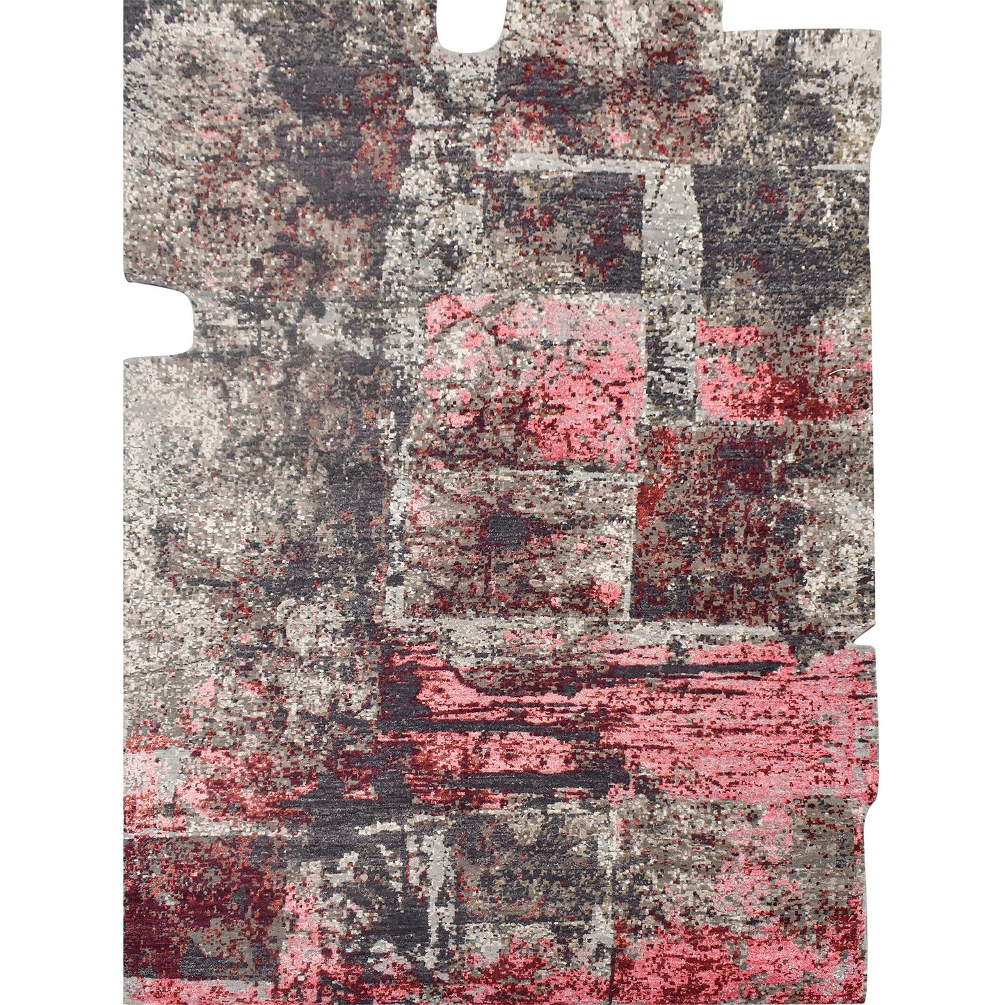 CANVAS ART W/ SILK JC738 GREY / BROWN