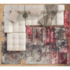 CANVAS ART W/ SILK JC738 GREY / BROWN