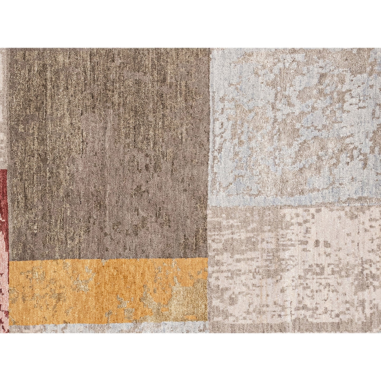 CANVAS ART W/ SILK JC740 BEIGE / RED