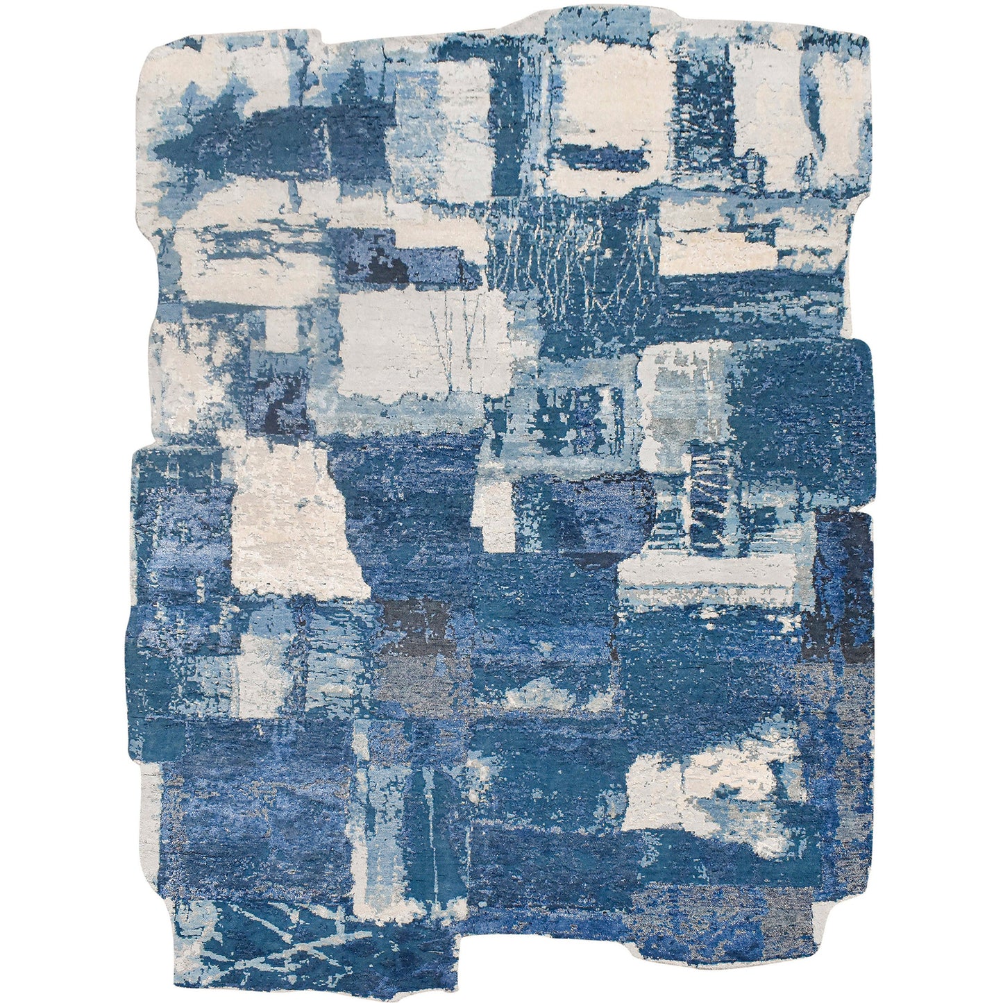 CANVAS ART W/ SILK JC740 BLUE / MULTI