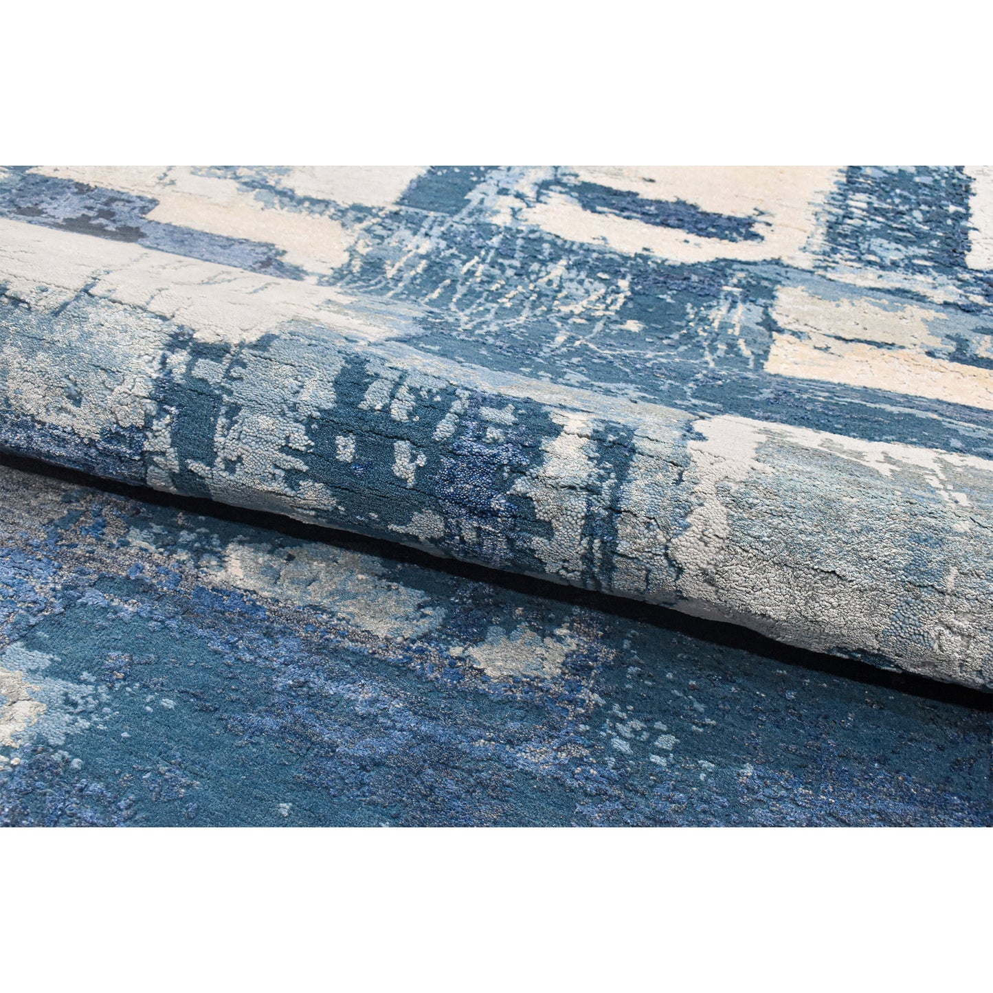CANVAS ART W/ SILK JC740 BLUE / MULTI