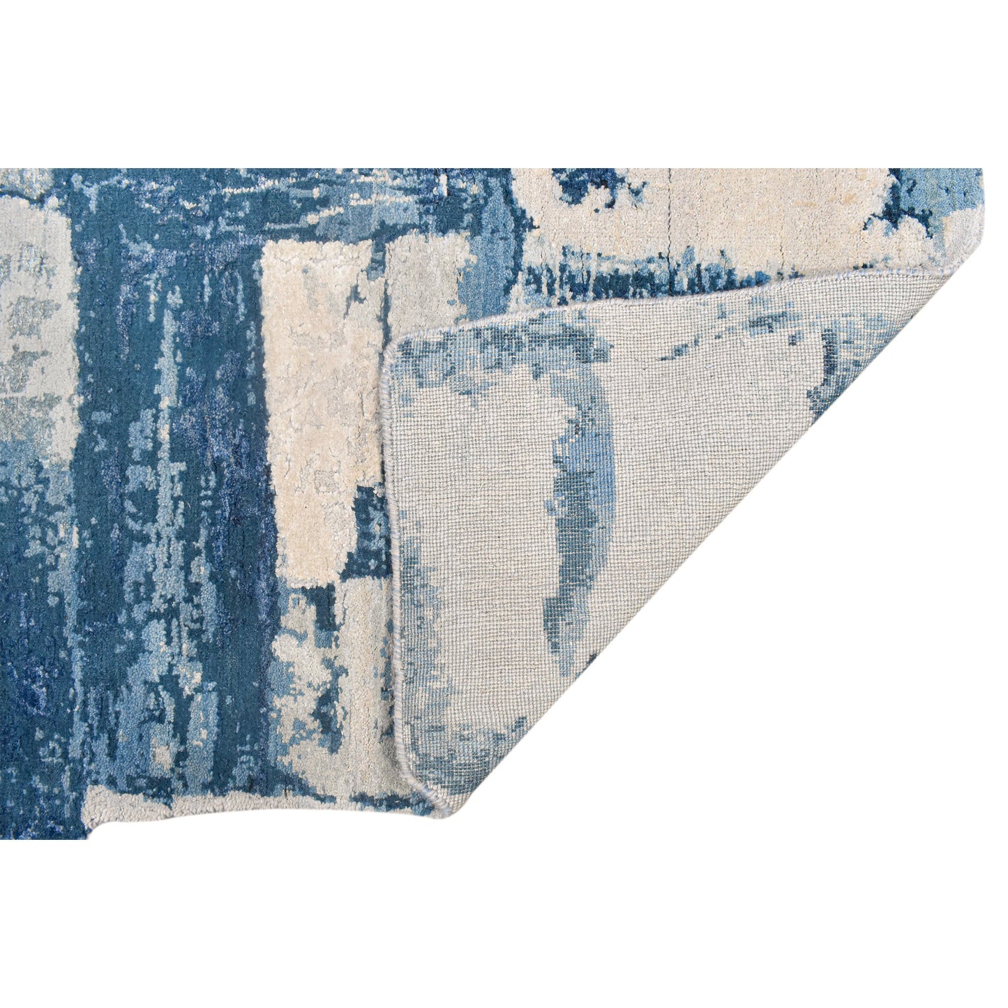 CANVAS ART W/ SILK JC740 BLUE / MULTI