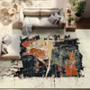 CANVAS ART W/ SILK JC741 IVORY / BLACK