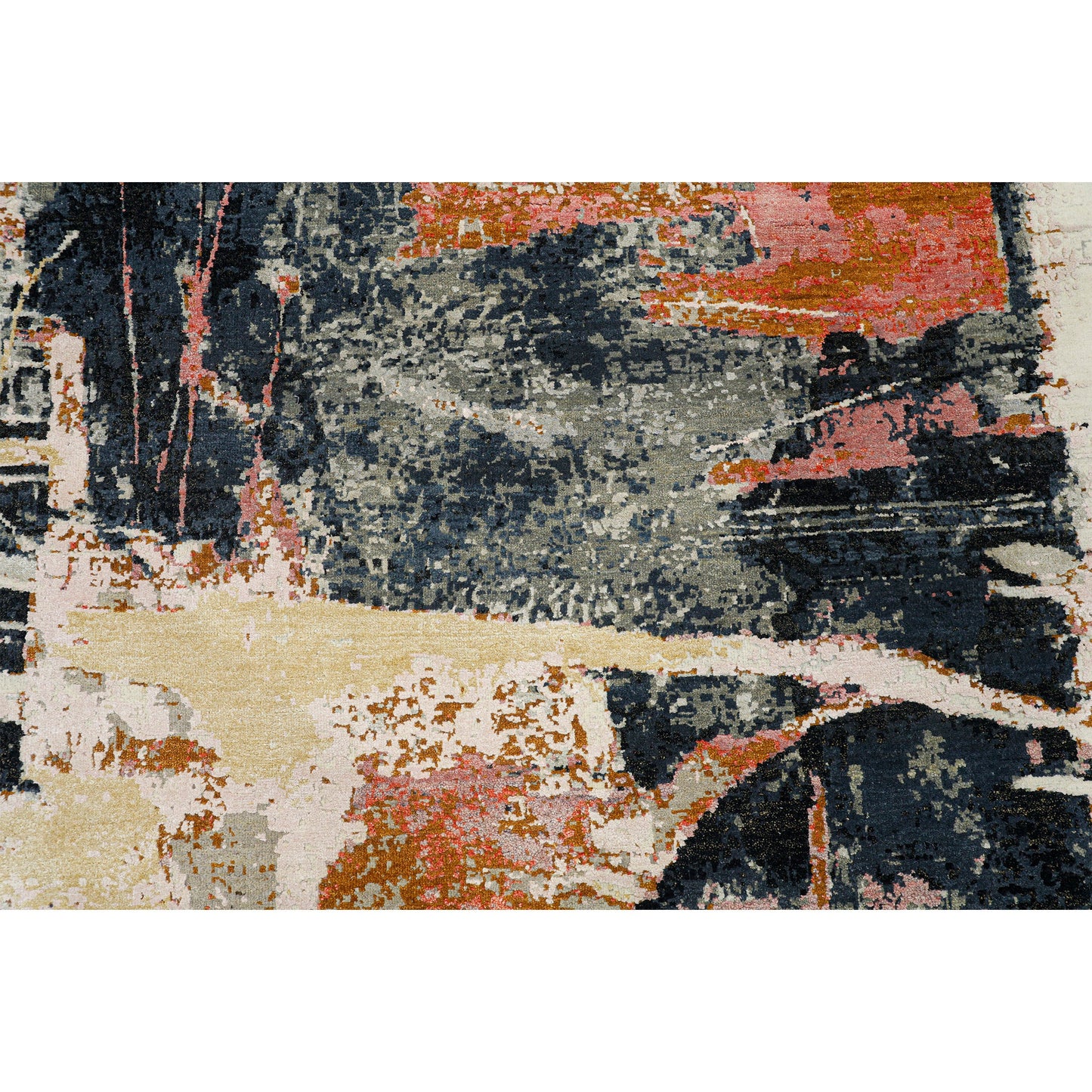 CANVAS ART W/ SILK JC741 IVORY / BLACK
