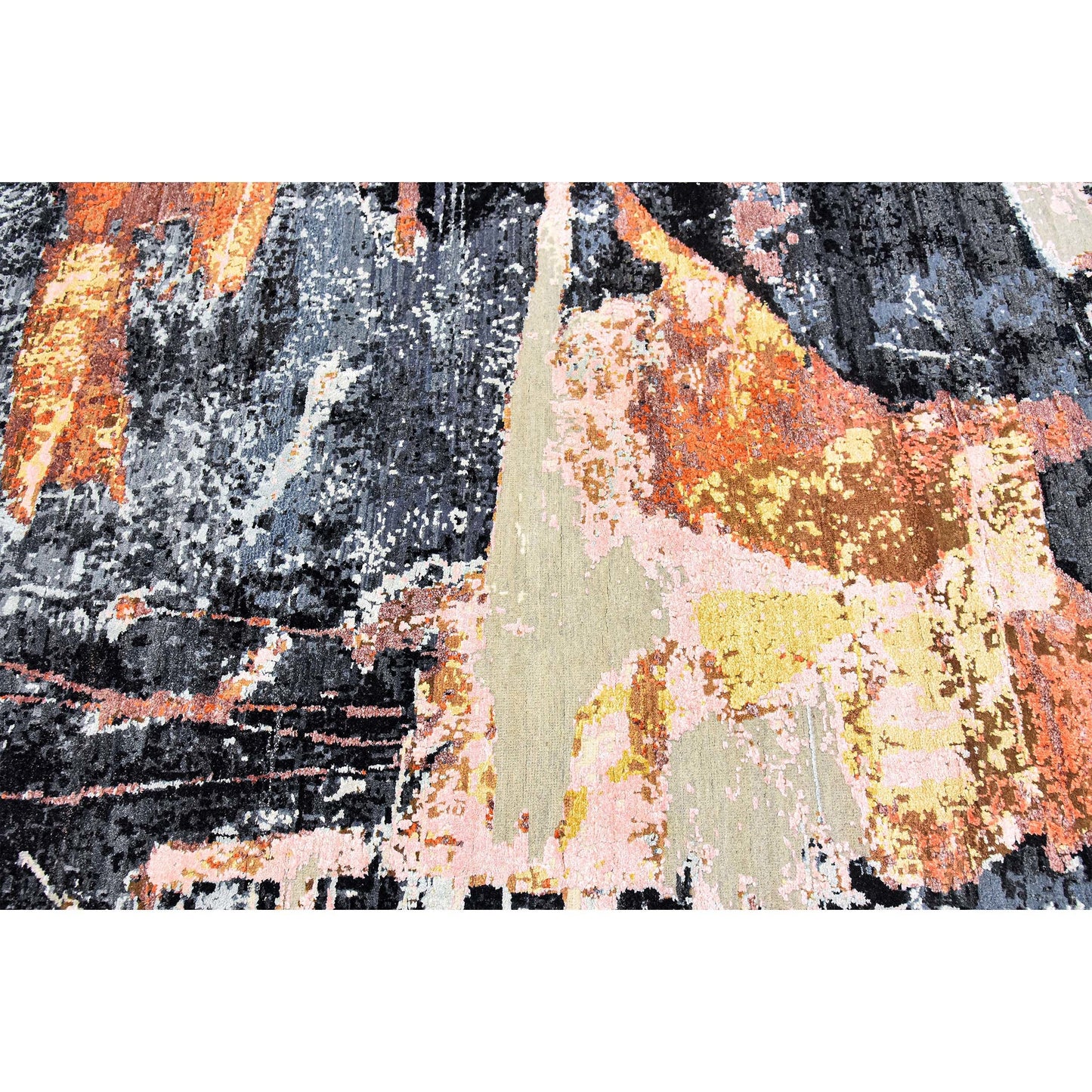 CANVAS ART W/ SILK JC741 IVORY / CHARCOAL