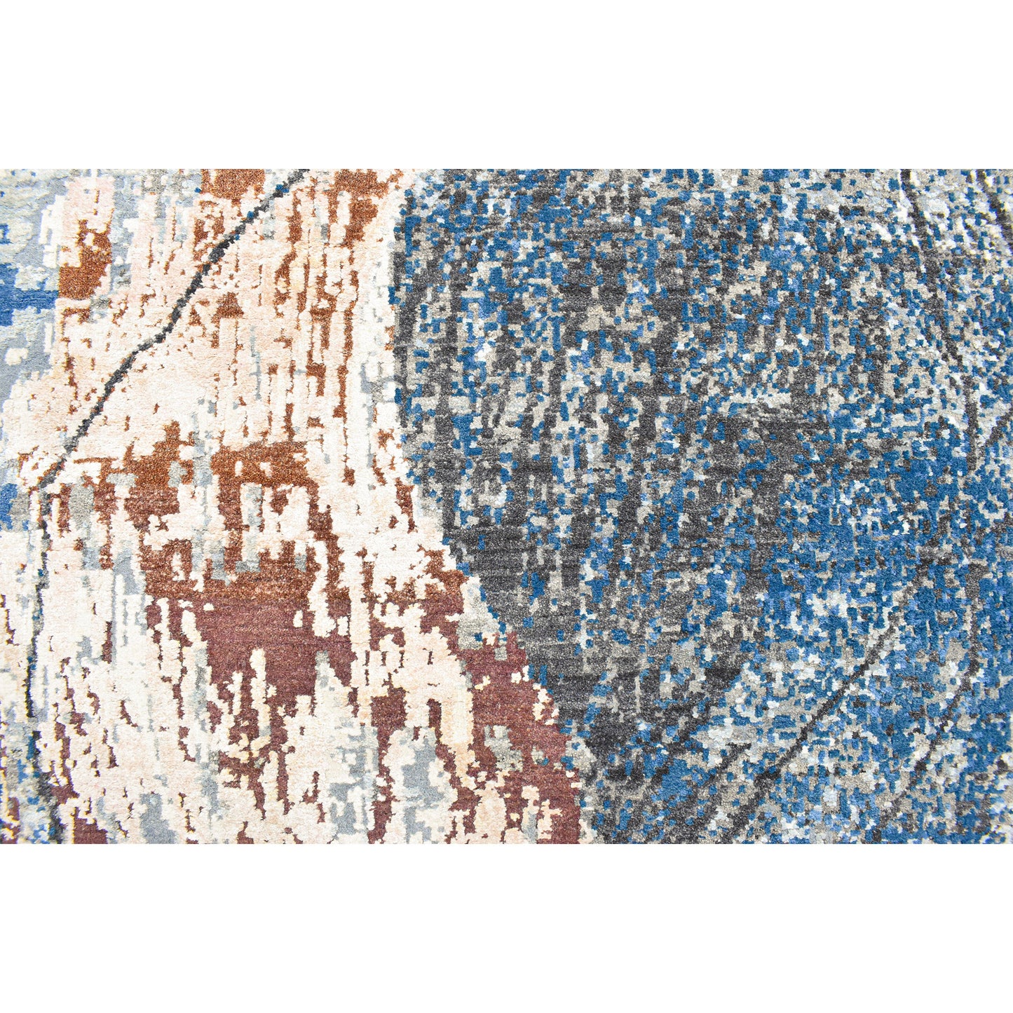 CANVAS ART W/ SILK JC742 IVORY / GREY