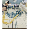 CANVAS ART W/ SILK JC743 IVORY / BLUE