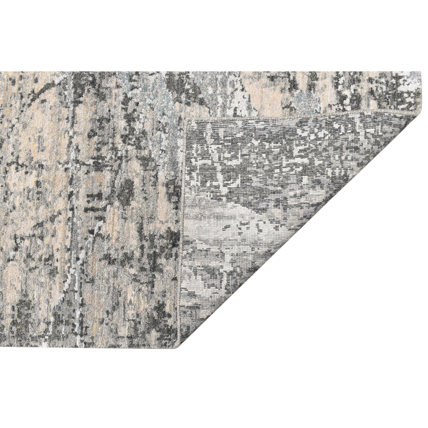 CANVAS ART W/ SILK JC744 BEIGE / GREY
