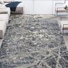 CANVAS ART W/ SILK JC744 SILVER / GREY