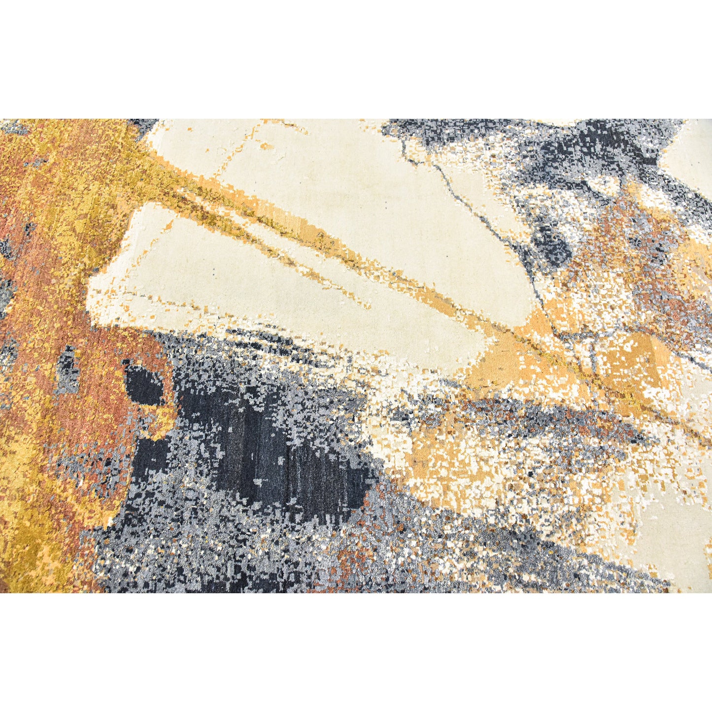 CANVAS ART W/ SILK JC747 IVORY / GREY