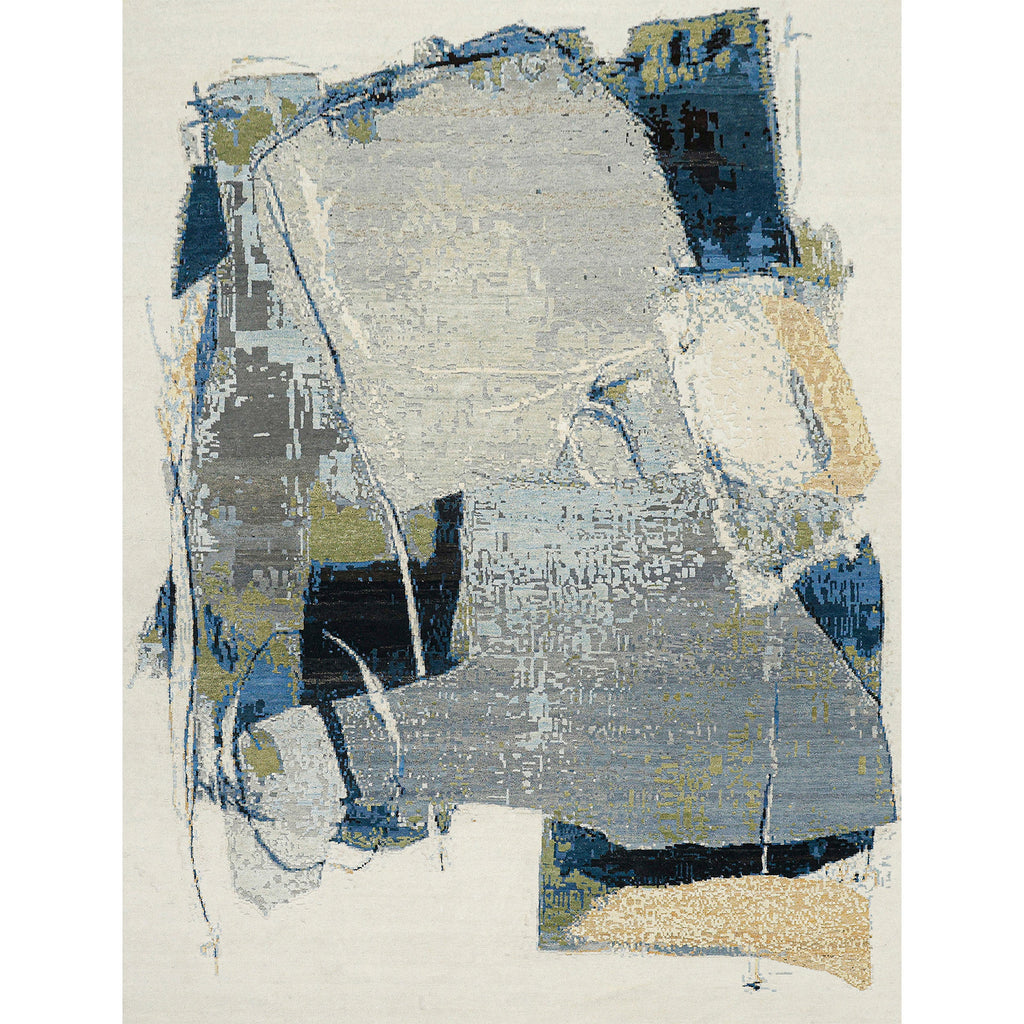CANVAS ART W/ SILK JC748 IVORY / BLACK