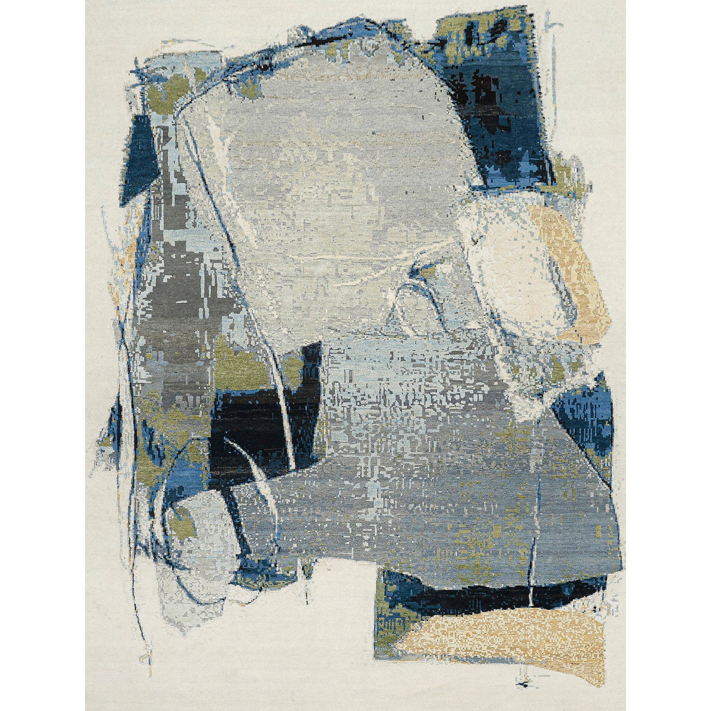 CANVAS ART W/ SILK JC748 IVORY / BLACK