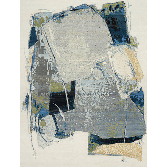 CANVAS ART W/ SILK JC748 IVORY / BLACK