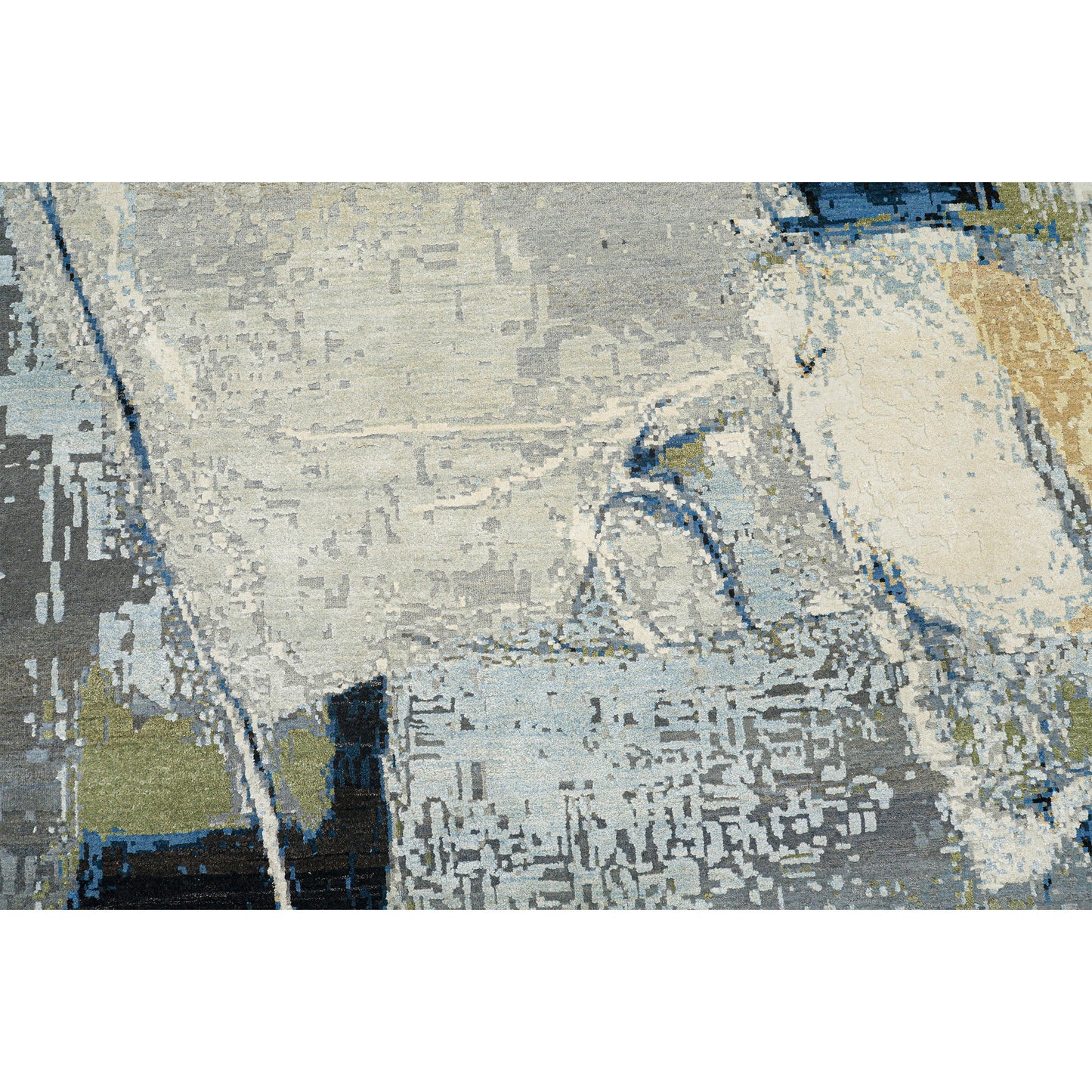 CANVAS ART W/ SILK JC748 IVORY / BLACK