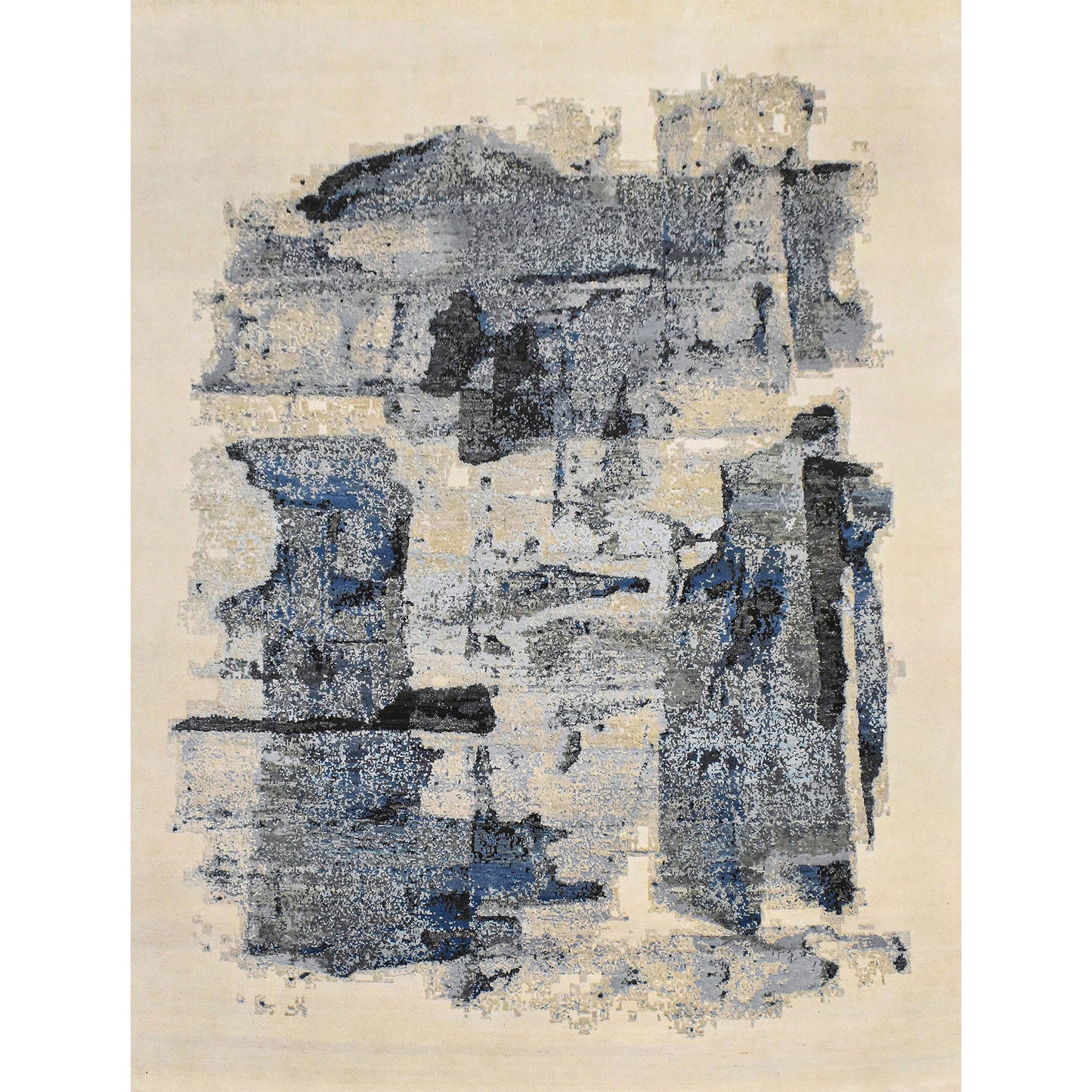 CANVAS ART W/ SILK JC749 IVORY / GREY
