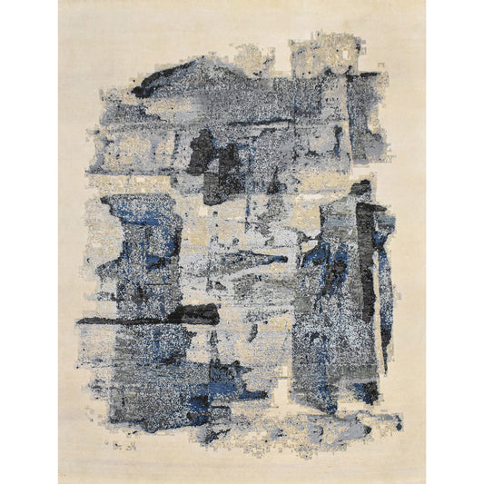 CANVAS ART W/ SILK JC749 IVORY / GREY