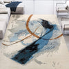 CANVAS ART W/ SILK JC750 IVORY / BLUE