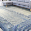CANVAS ART W/ SILK JC765 IVORY / BLUE
