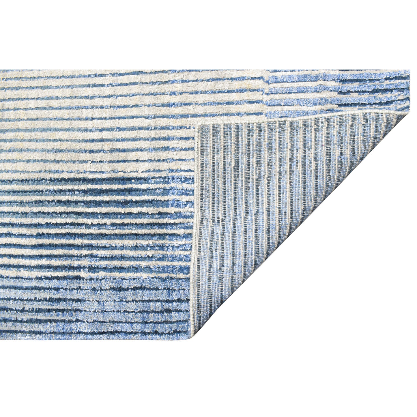 CANVAS ART W/ SILK JC765 SILVER / BLUE