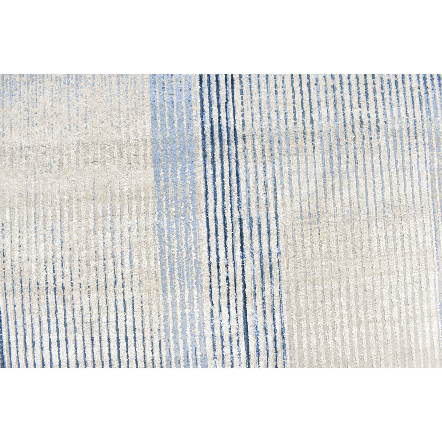 CANVAS ART W/ SILK JC765 SILVER / BLUE