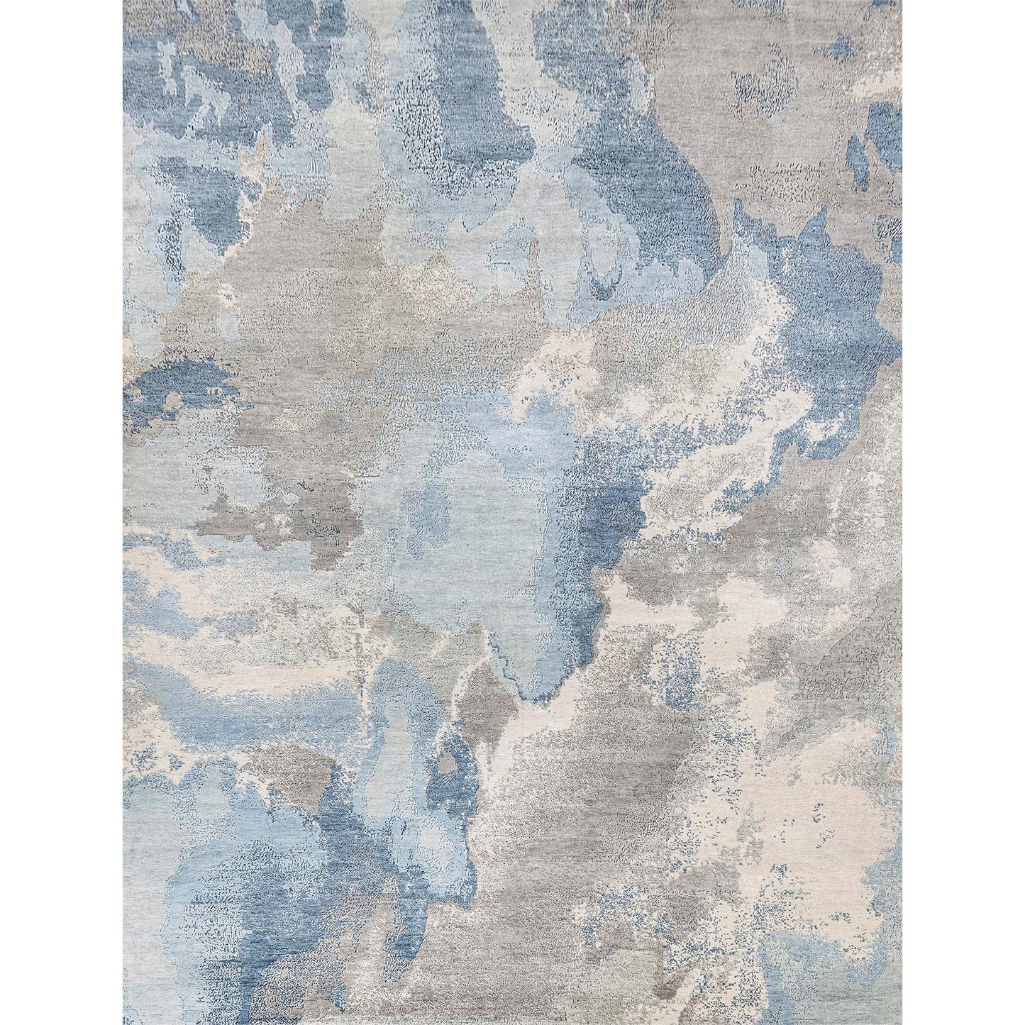 CANVAS ART W/ SILK JCD11 SILVER / BLUE