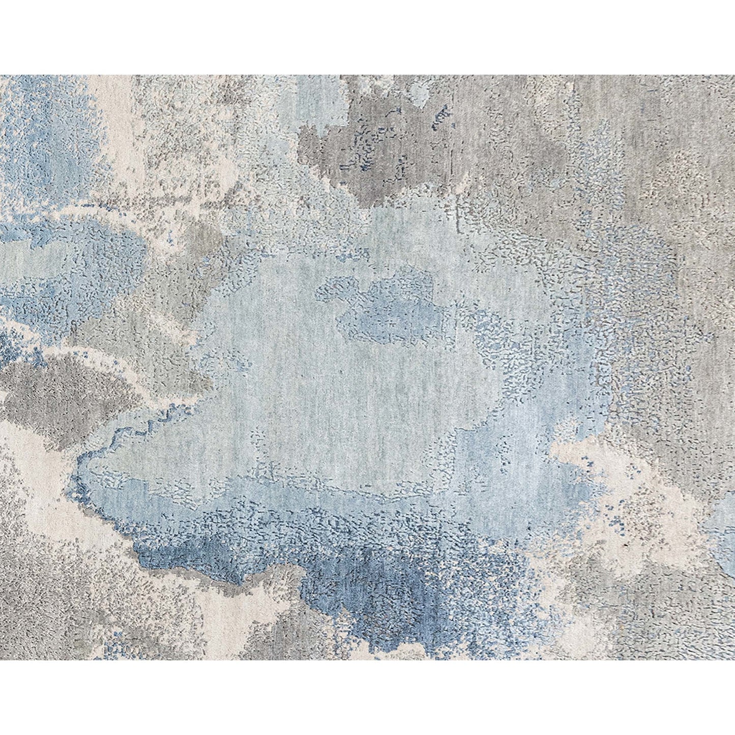 CANVAS ART W/ SILK JCD11 SILVER / BLUE
