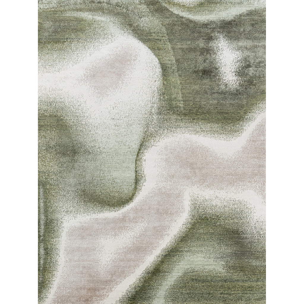 CANVAS ART W / SILK JCD14 BEIGE / GREEN