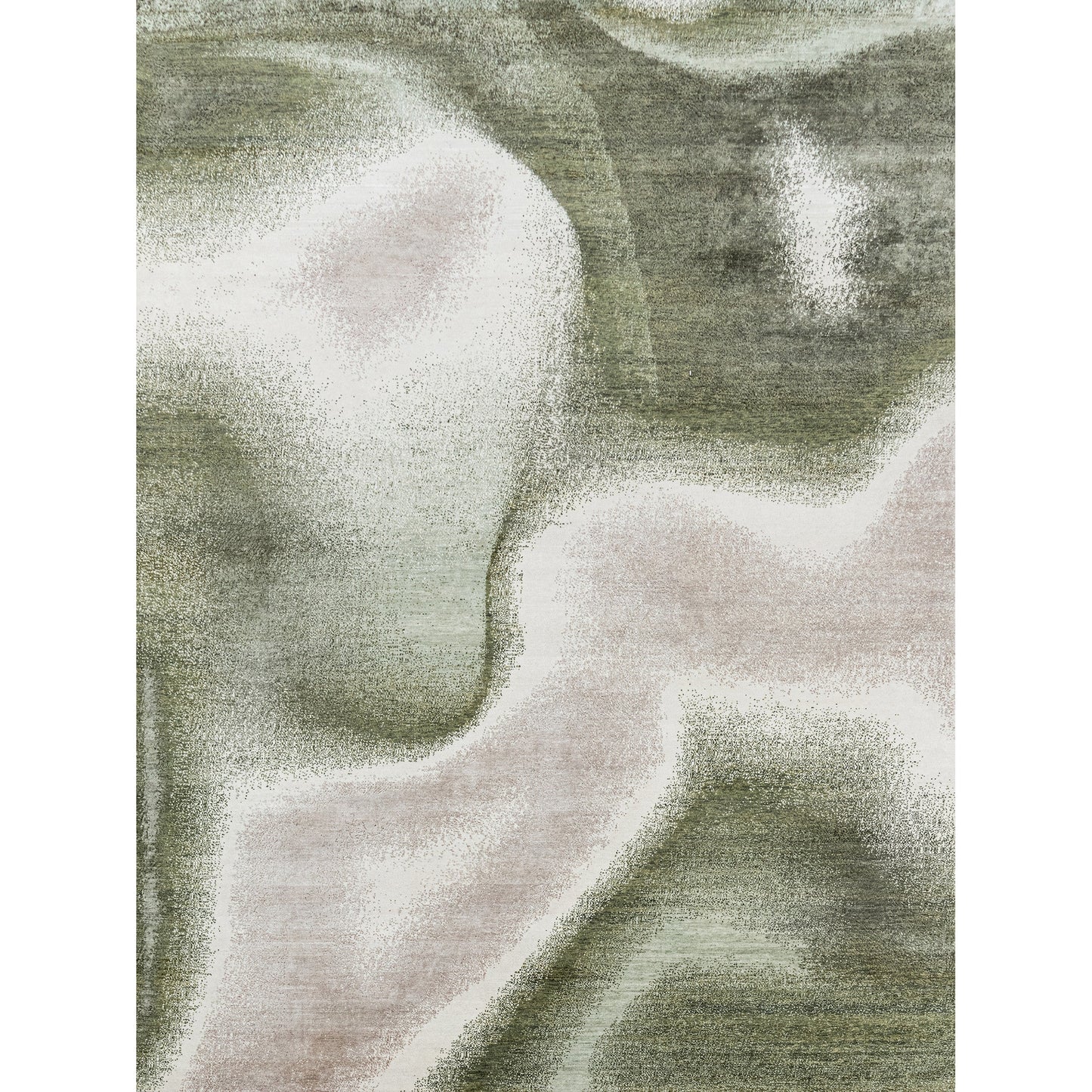 CANVAS ART W / SILK JCD14 BEIGE / GREEN