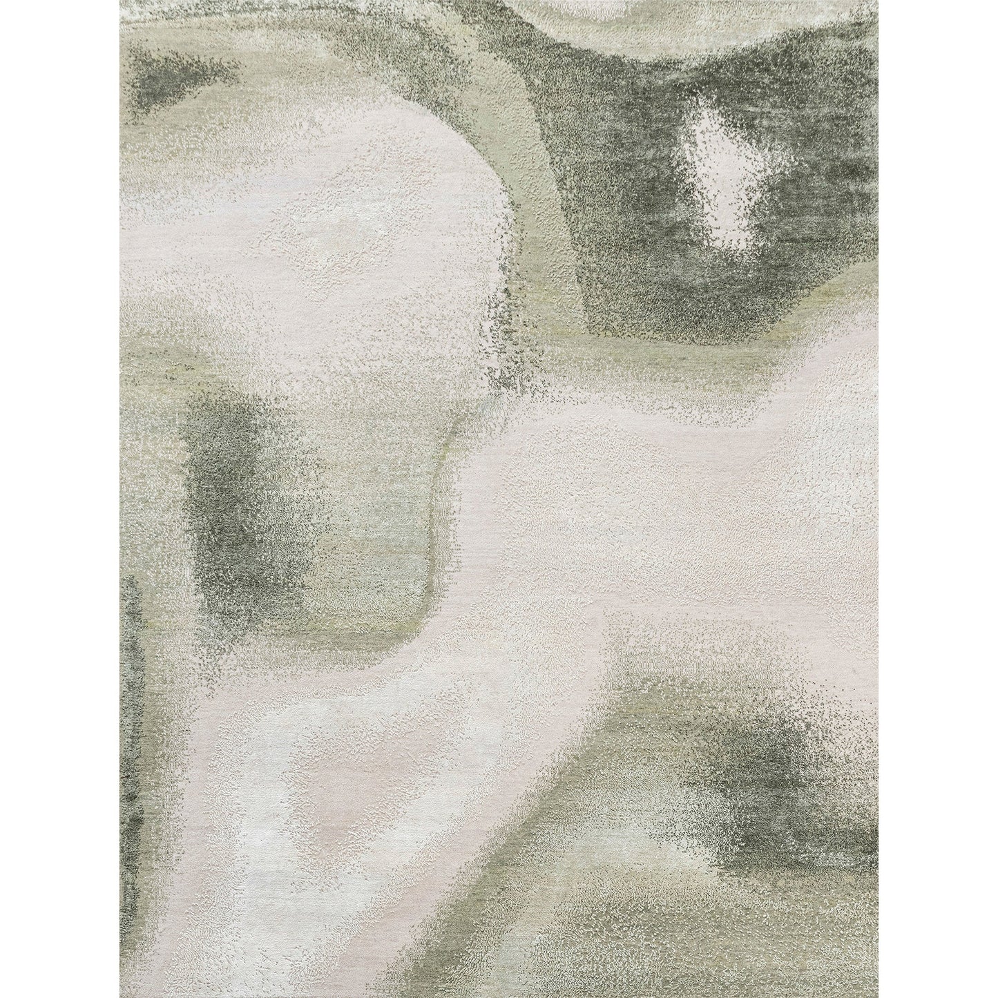 CANVAS ART W/ SILK JCD14 BEIGE / LIGHT GREEN
