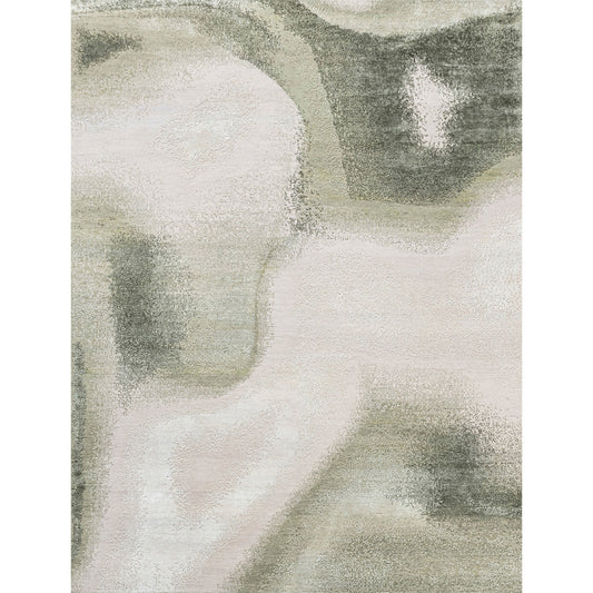 CANVAS ART W/ SILK JCD14 BEIGE / LIGHT GREEN