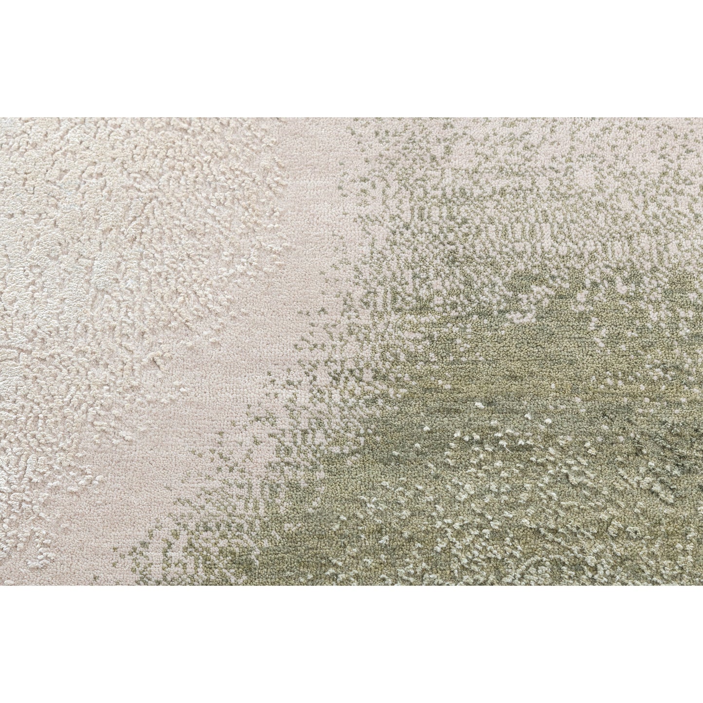 CANVAS ART W/ SILK JCD14 BEIGE / LIGHT GREEN