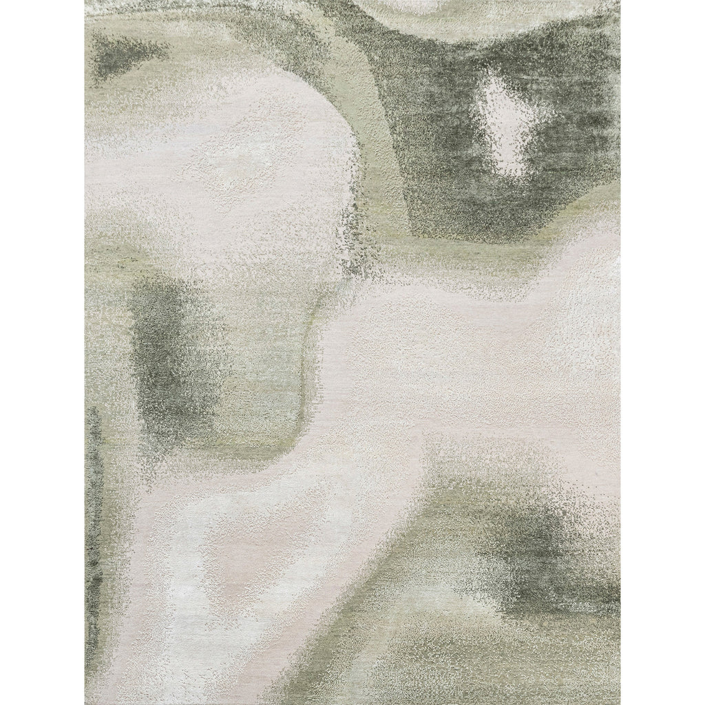 CANVAS ART W/ SILK JCD14 IVORY / GREEN