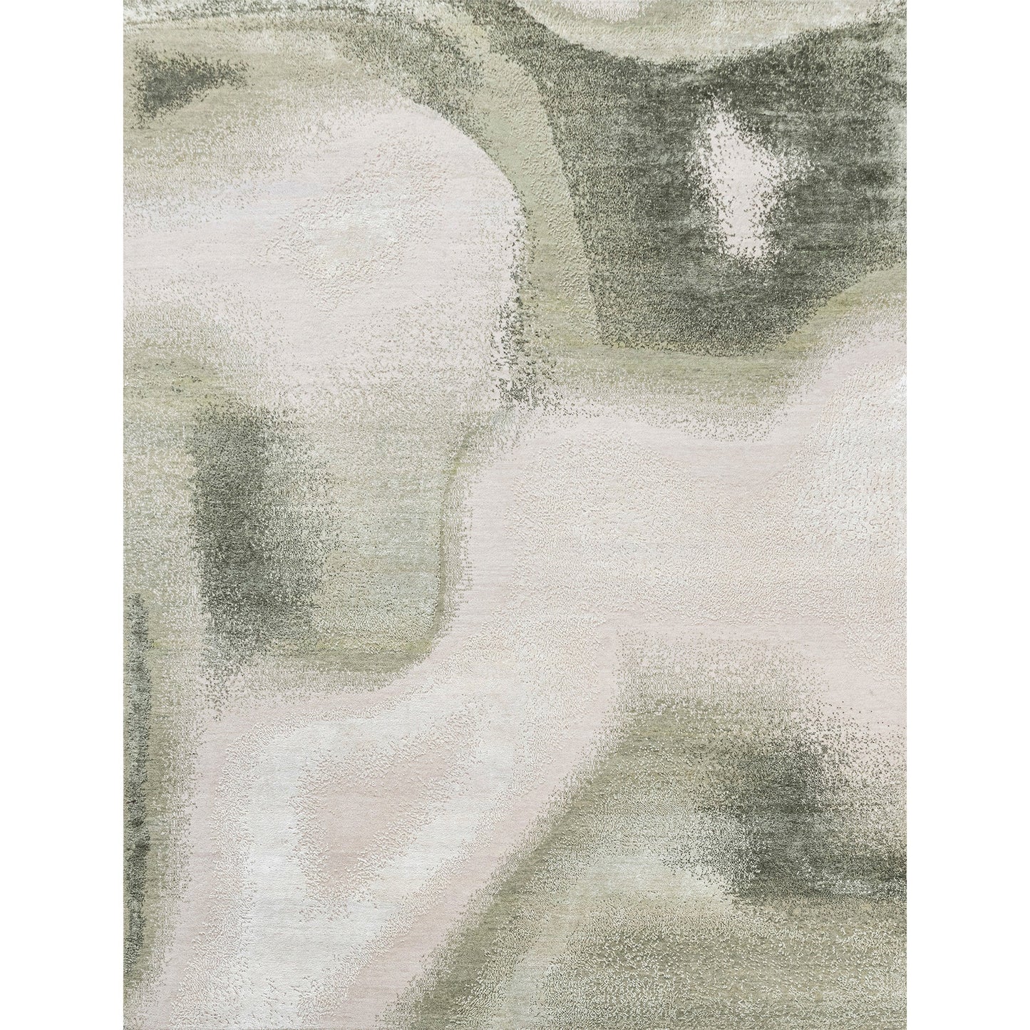 CANVAS ART W/ SILK JCD14 IVORY / GREEN