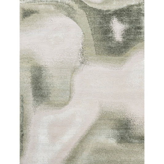 CANVAS ART W/ SILK JCD14 IVORY / GREEN