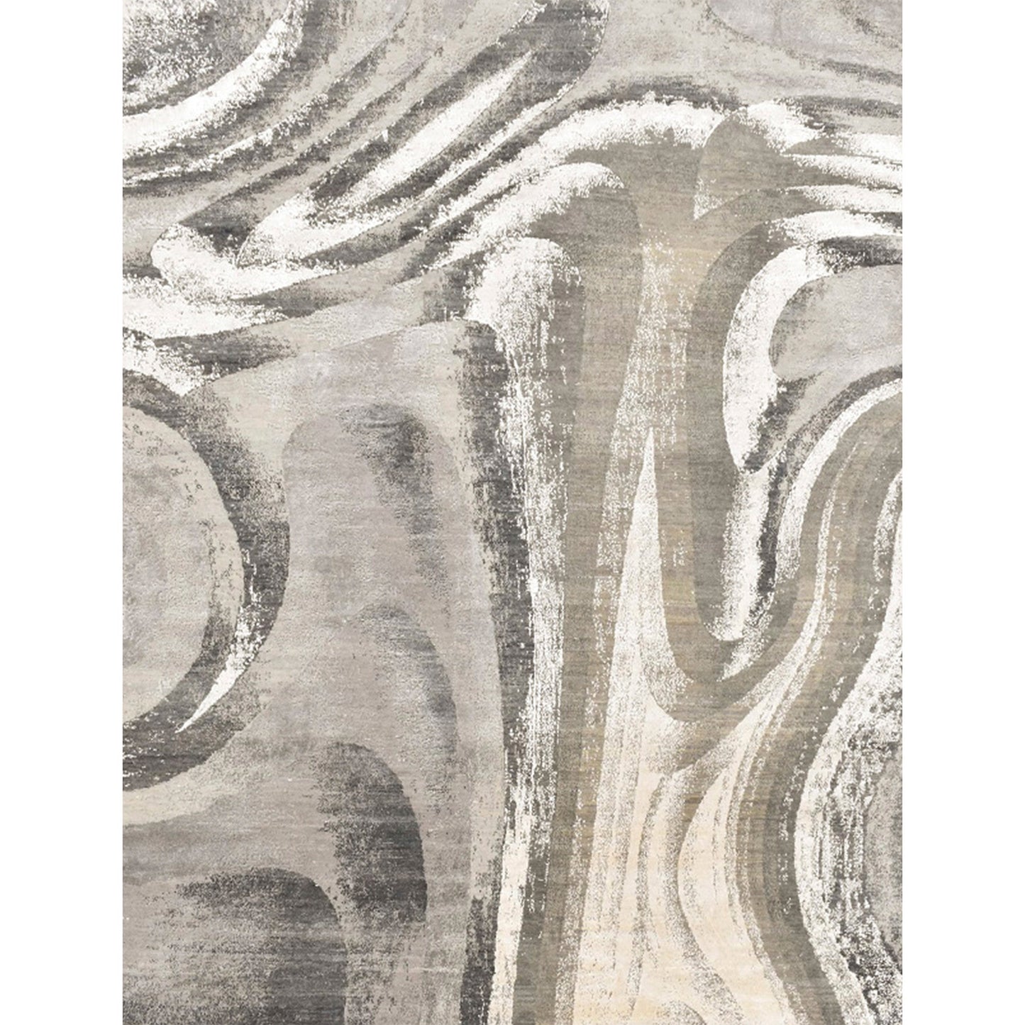 CANVAS ART W/ SILK JCD15 SILVER / GREY