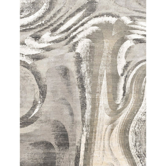 CANVAS ART W/ SILK JCD15 SILVER / GREY