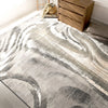 CANVAS ART W/ SILK JCD15 SILVER / GREY