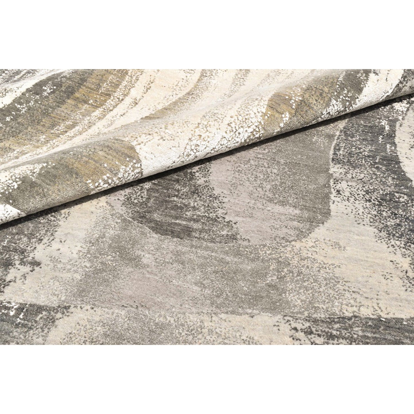 CANVAS ART W/ SILK JCD15 SILVER / GREY