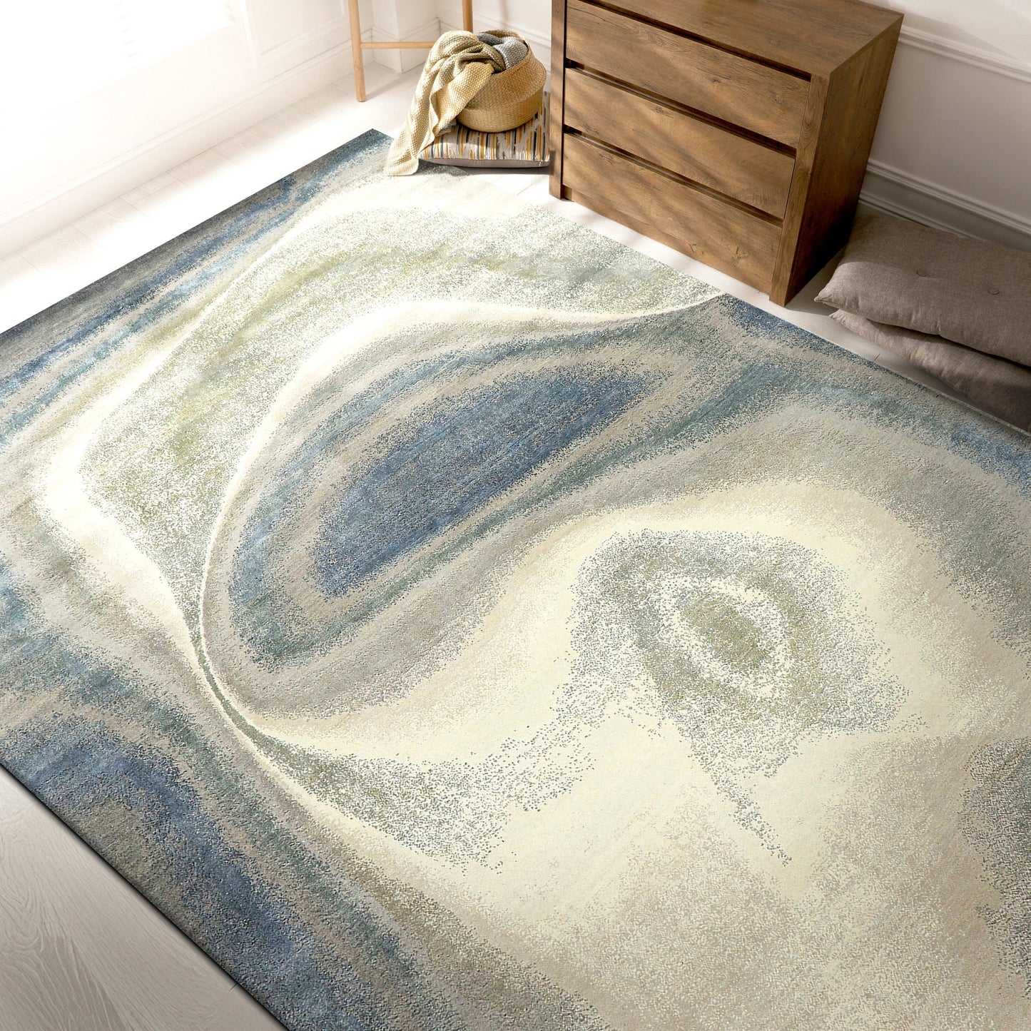 CANVAS ART W/ SILK JCD16 BEIGE / GREY