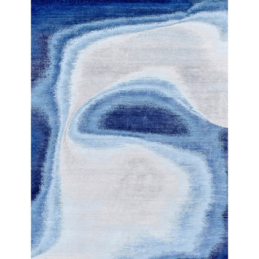 CANVAS ART W/ SILK JCD16 SILVER / BLUE