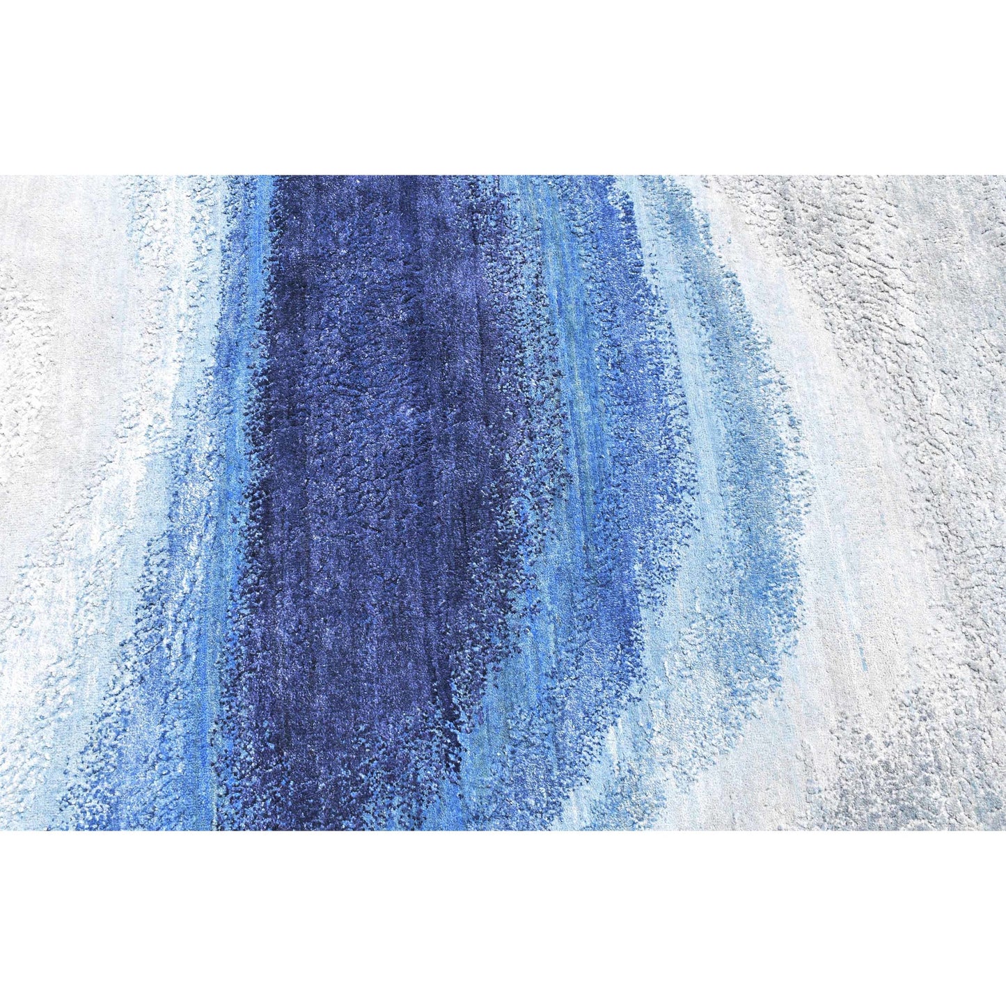CANVAS ART W/ SILK JCD16 SILVER / BLUE