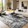 CANVAS ART HARPER GREY / BLUE
