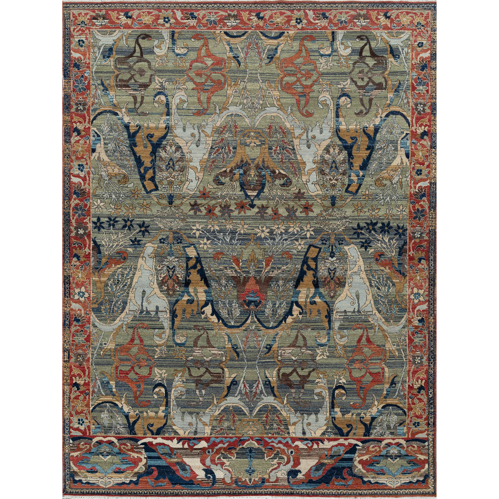 ESSEX BIJAR CHARCOAL / RED